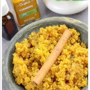 handmade acne turmeric sugar scrub